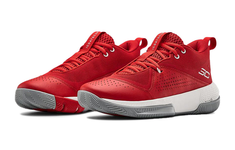 (GS) Under Armour Sc 3zer0 IV Low-Top Red 3023918-600