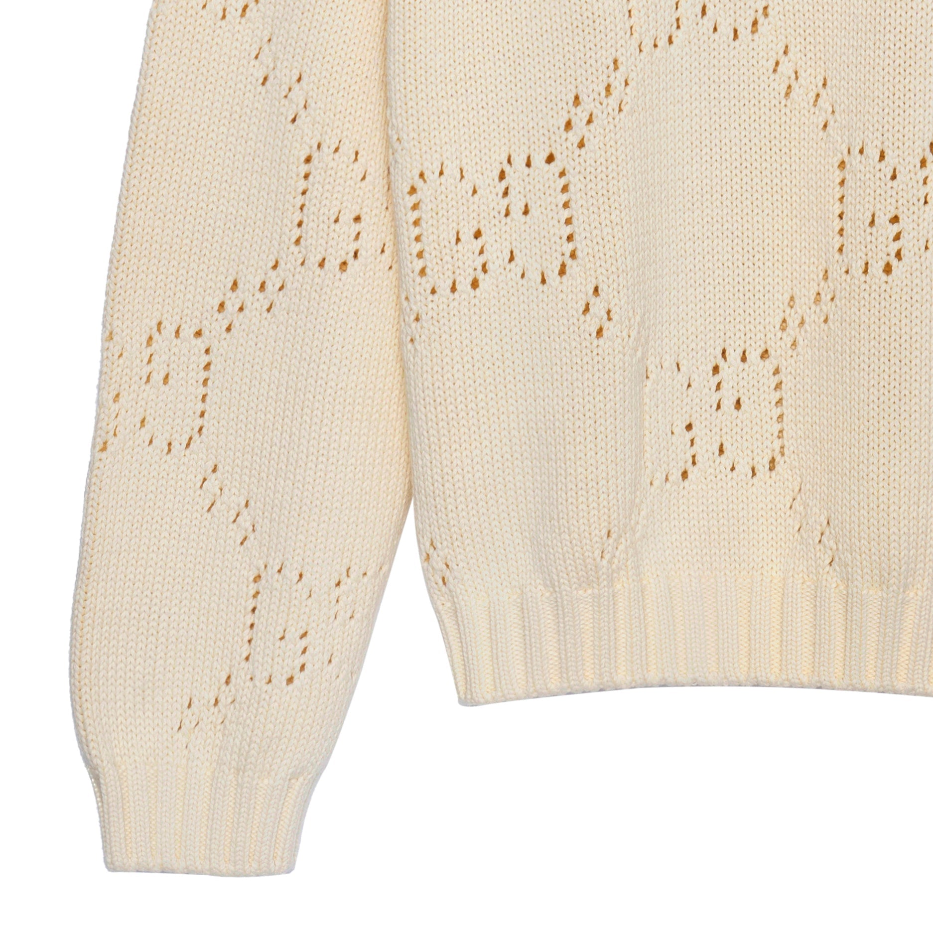 Gucci Perforated GG Cotton Sweater 'Ivory' 740501-XKC4L-9275