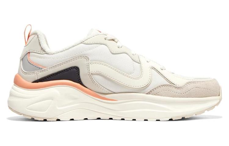 (WMNS) Skechers Dlites Wave Shoes 'White Black Orange' 896175-NTCL
