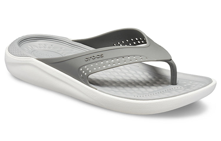 Crocs LiteRide Beach Gray Slippers 205182-06J