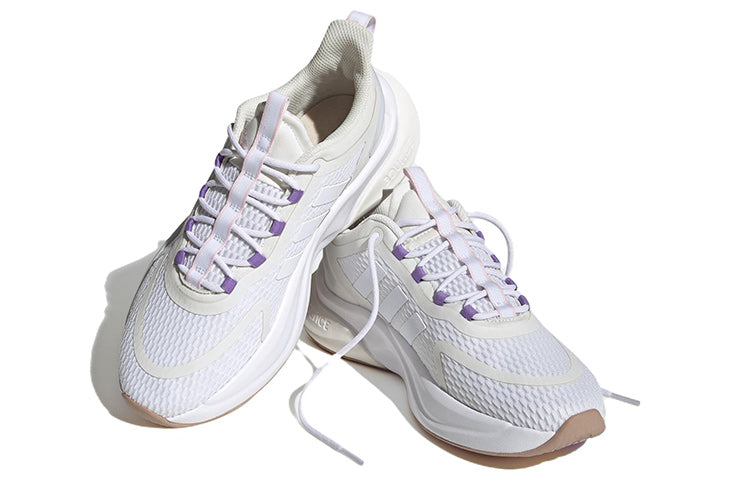 (WMNS) adidas Alphabounce+ 'White College Purple' HP6150