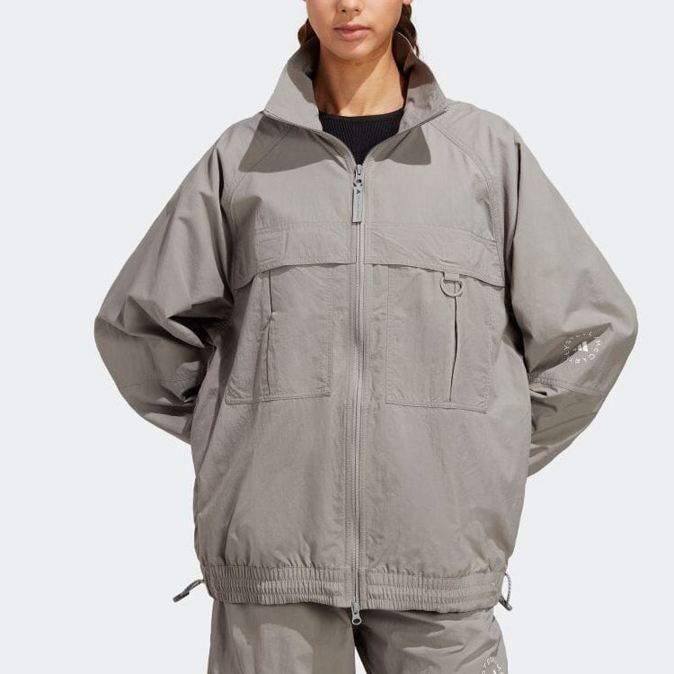 (WMNS) adidas by Stella McCartney TrueCasuals Woven Solid Track Jacket 'Grey' HR9178