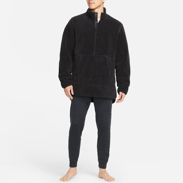 Nike Yoga Casual Sports Loose Stand Collar Training Jacket Black DD2183-010