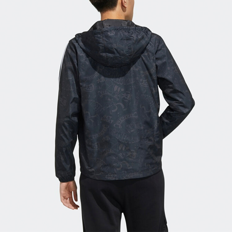 adidas neo M ART WB Casual hooded Sports Jacket Black GF7098