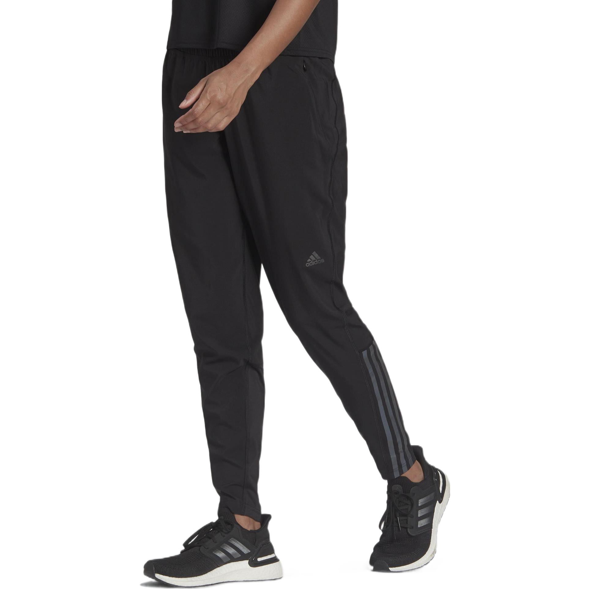 (WMNS) adidas Run Icons 3-Stripes Wind Running Pants Asia Sizing 'Black' HB6501