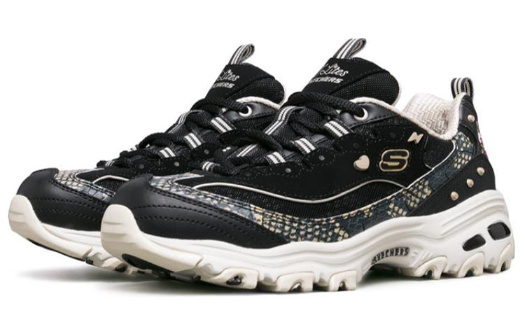 (WMNS) Skechers D'Lites 1.0 Black 149111-BKNT