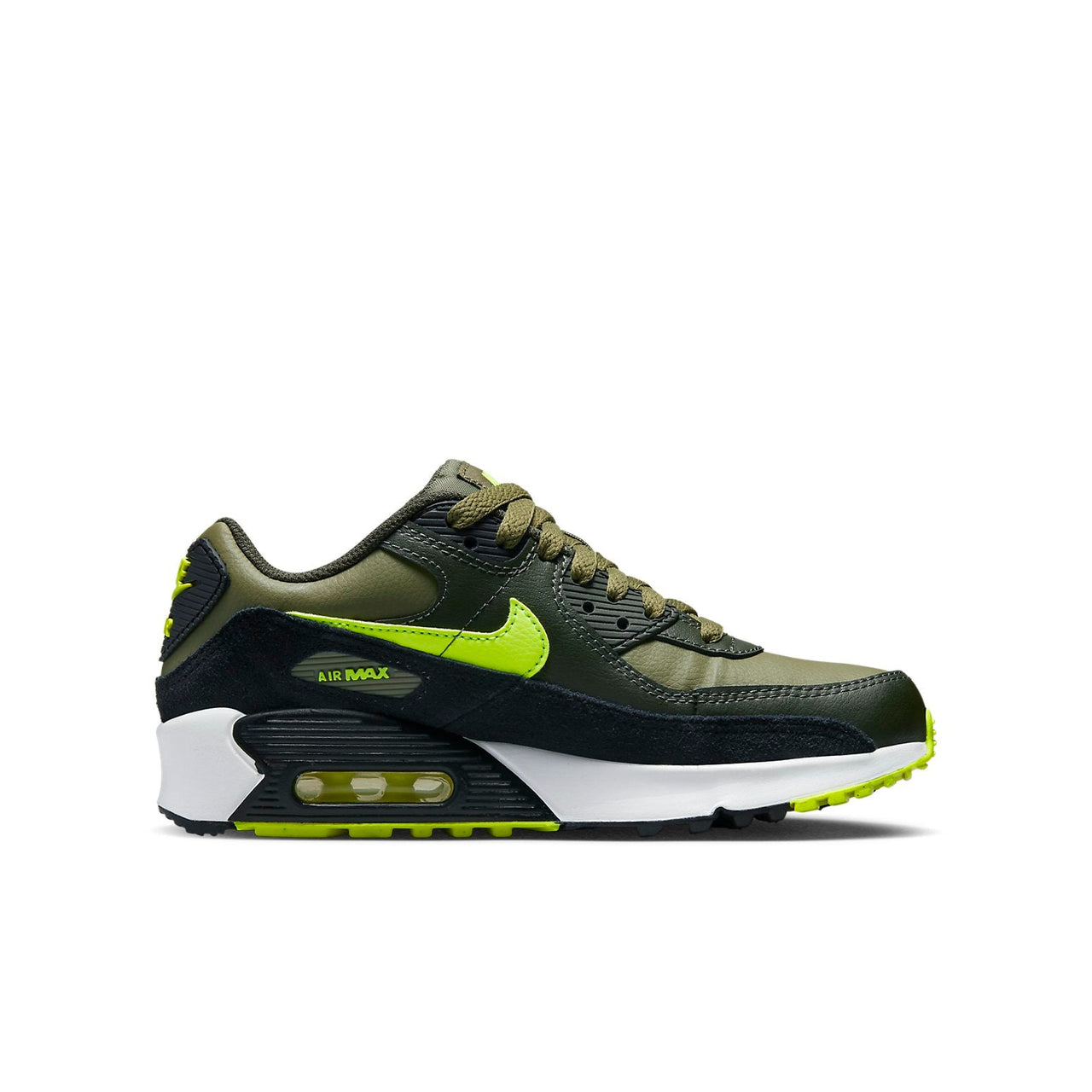 (GS) Nike Air Max 90 Leather 'Medium Olive Volt' DV3607-200