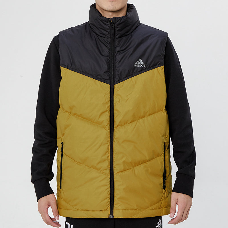 adidas Down Padded Vest Jacket 'Yellow Black' H20778