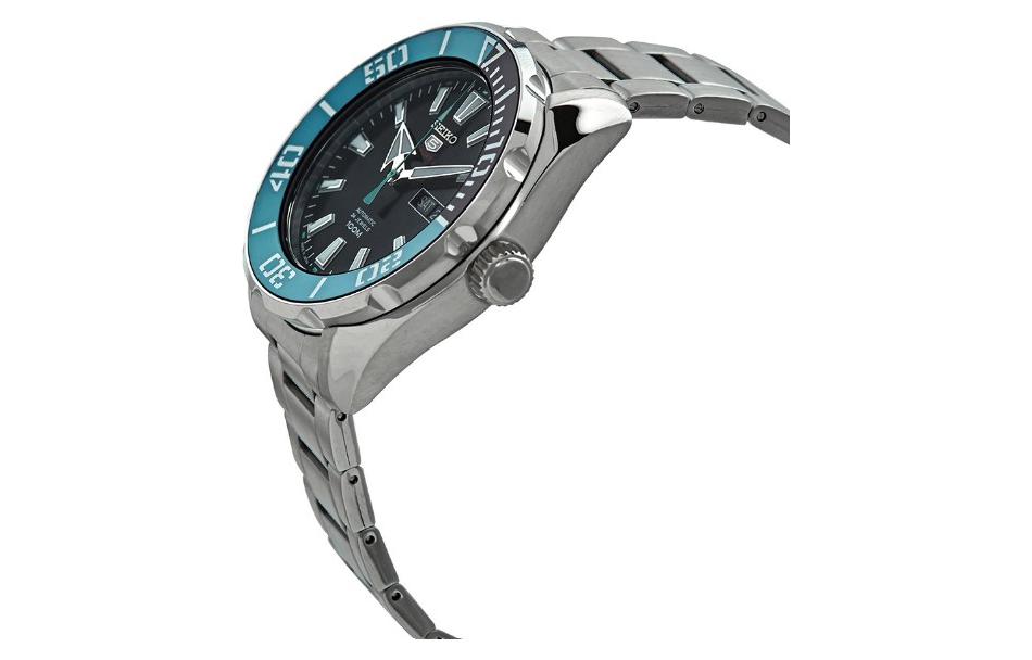 Men's SEIKO No. 5 Green Casual Sports Mechanical Watch SRPC53J1