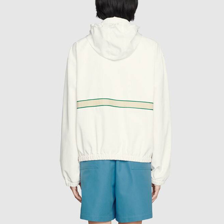 Gucci Eco-Friendly Cotton Jacket With Vintage Label 'White' 655708-XDBPZ-9692