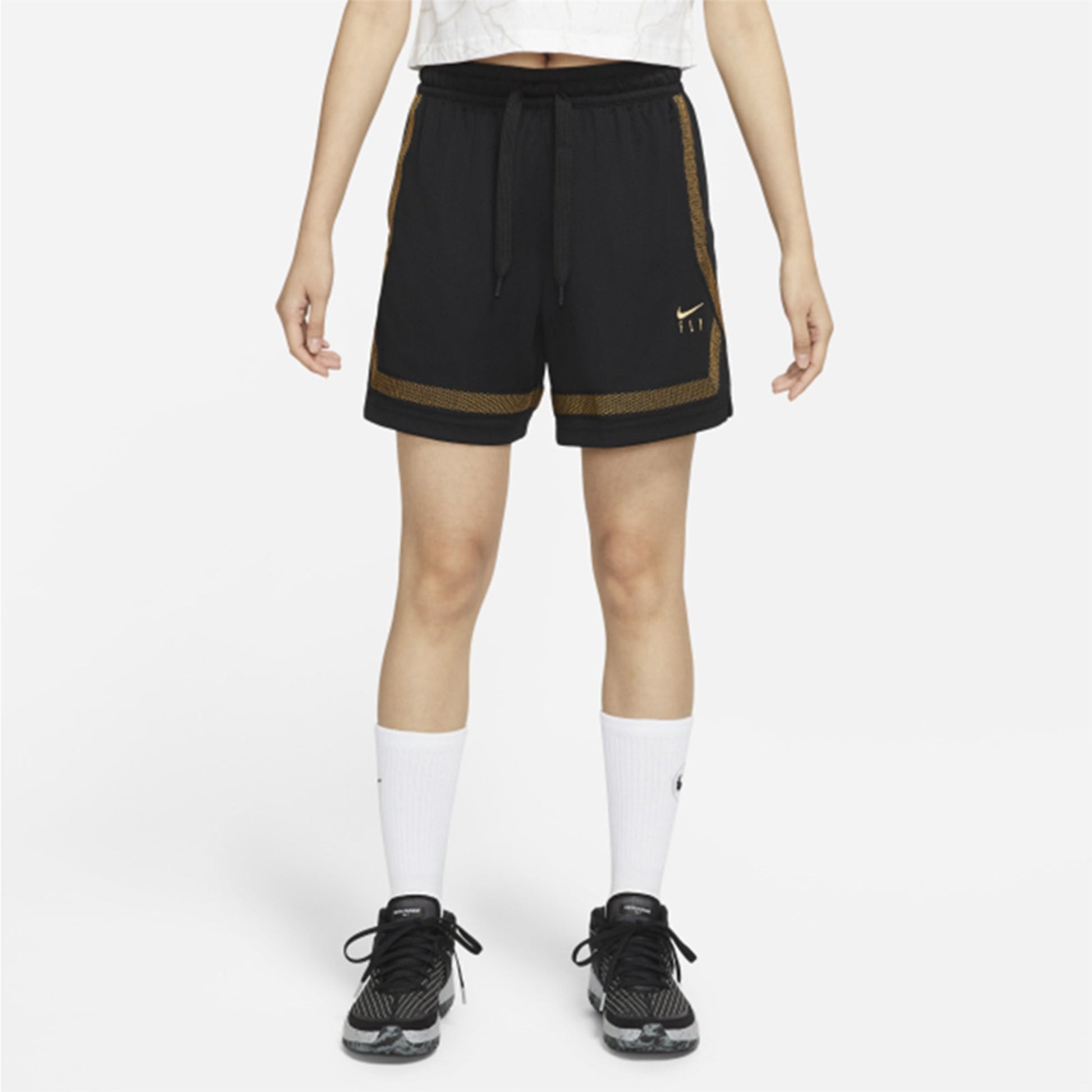 (WMNS) Nike Fly Crossover Casual Sports Basketball Training Shorts Black CK6600-015
