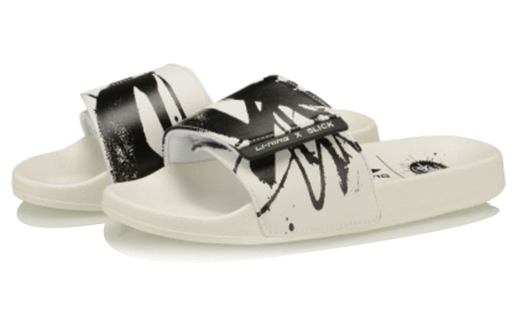 (WMNS) Li-Ning x OG_SLICK Slides 'Cream White' AGAP022-1