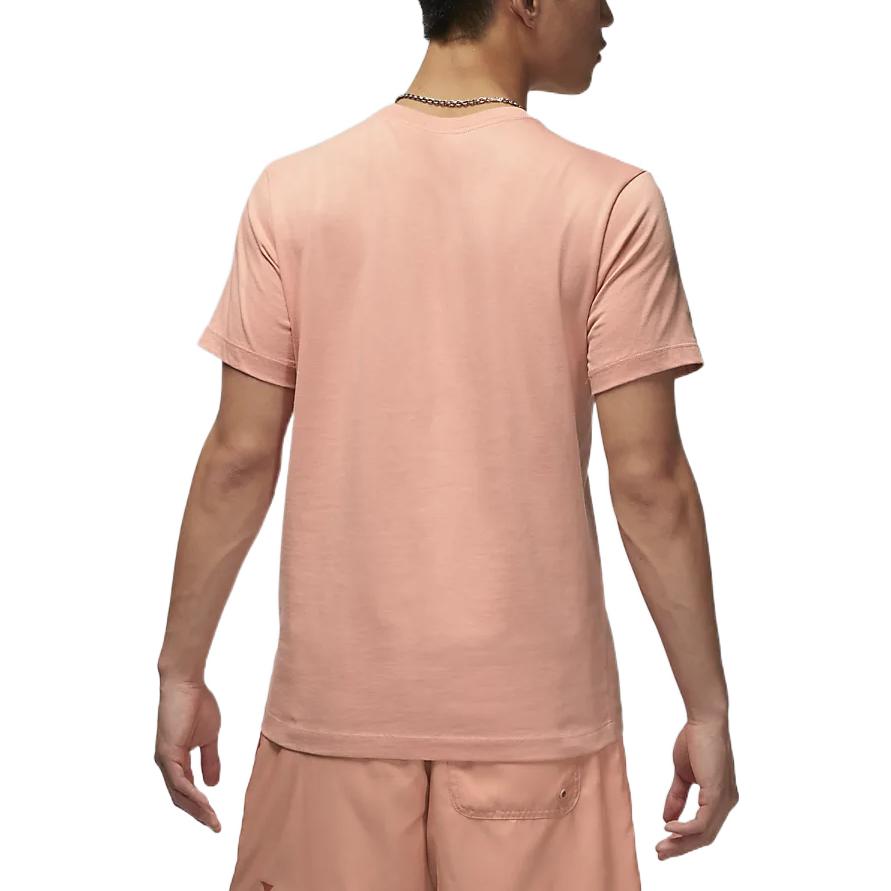 Men's Air Jordan SS22 Solid Color Logo Embroidered Round Neck Short Sleeve Orange T-Shirt DC7486-824