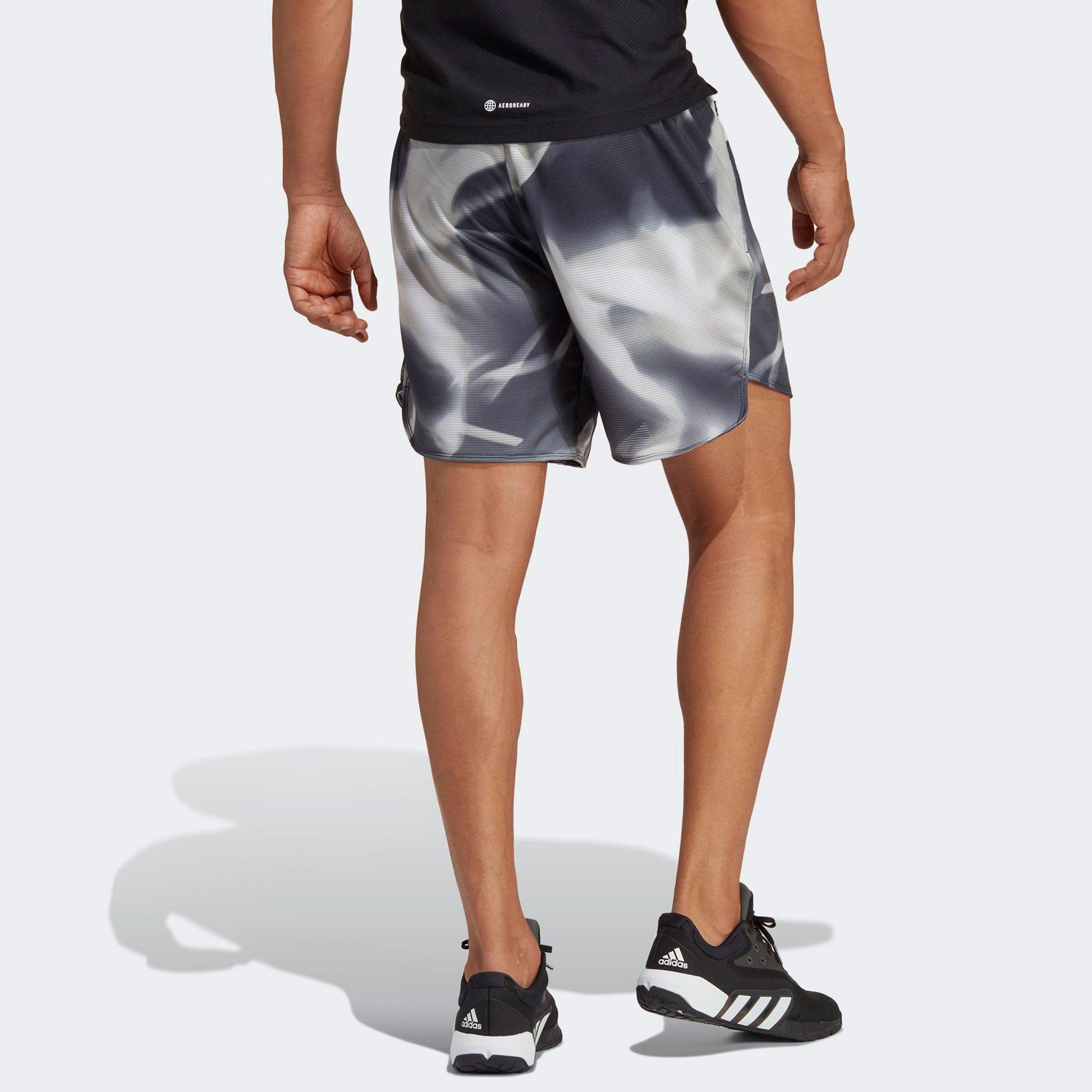 adidas Designed For Training HEAT.RDY HIIT Allover Print Training Shorts 'Sliver Black' IC2039