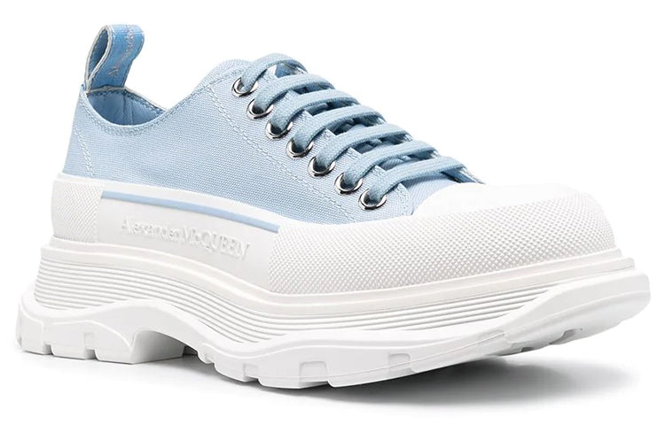 (WMNS) Alexander McQueen Tread Slick Low Lace Up 'Blue White' 611705W4LR14802