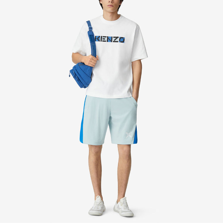 Men's KENZO SS21 Alphabet Logo Loose Short Sleeve White FB55TS0594SK-01