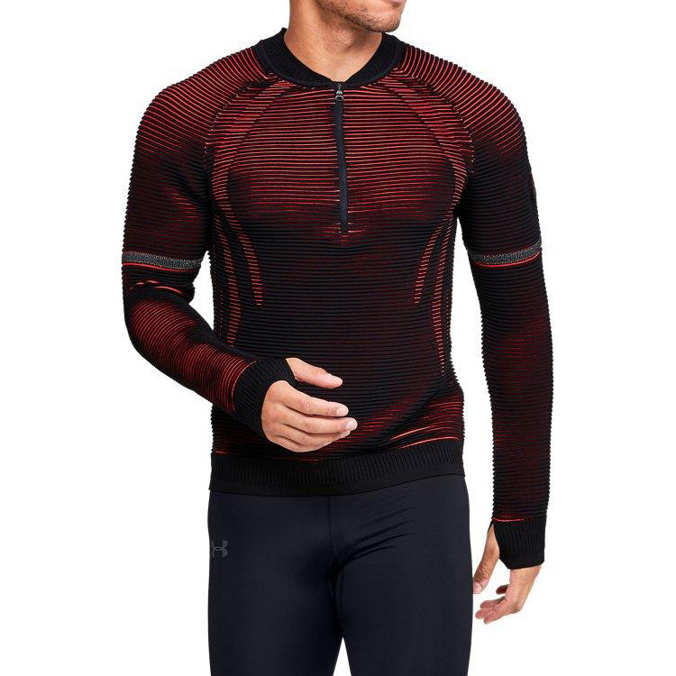 Men's Under Armour IntelliKnit 2.0 Stripe Running Long Sleeves Black 1350090-001