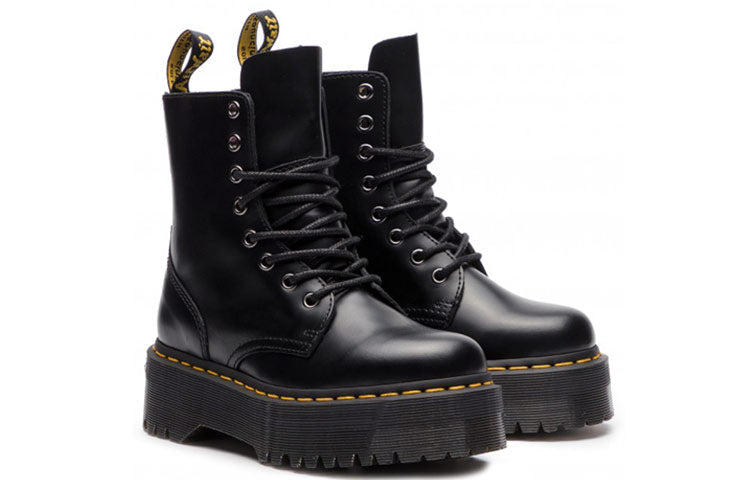 (WMNS) Dr. Martens Jadon Smooth Leather Platform Boot 'Black' 15265001