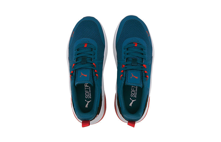 PUMA Anzarun Knit (Big Kids) Shoes Blue/White/Red 372036-04