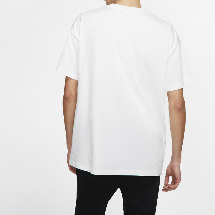 Men's Nike AF1 Round Neck Loose Casual Sports Short Sleeve White T-Shirt 'White Camo' CJ1783-100