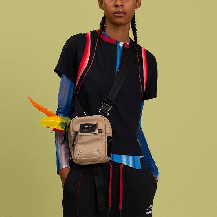 (WMNS) FILA x 3.1 phillip lim Crossover Stripe Round Neck Cardigan Short Sleeve Blue F11W126105F-NV