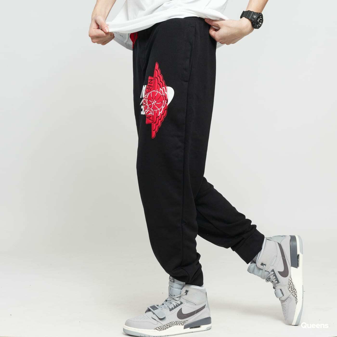 Air Jordan Jumpman Wings Printing Casual Bundle Feet Sports Pants Black BQ8470-010