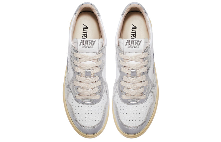 AUTRY Medalist Low Bicolor 'White Silver' AULM-WB18