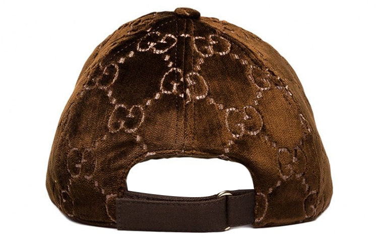 Gucci Velvet GG Logo Baseball Hat 'Brown' 527075-3HD87-2065