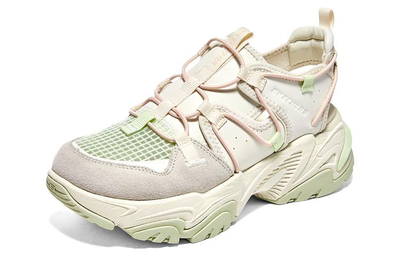 (WMNS) Skechers D'lites Sandal 'White Grey Green' 119860-NTGR
