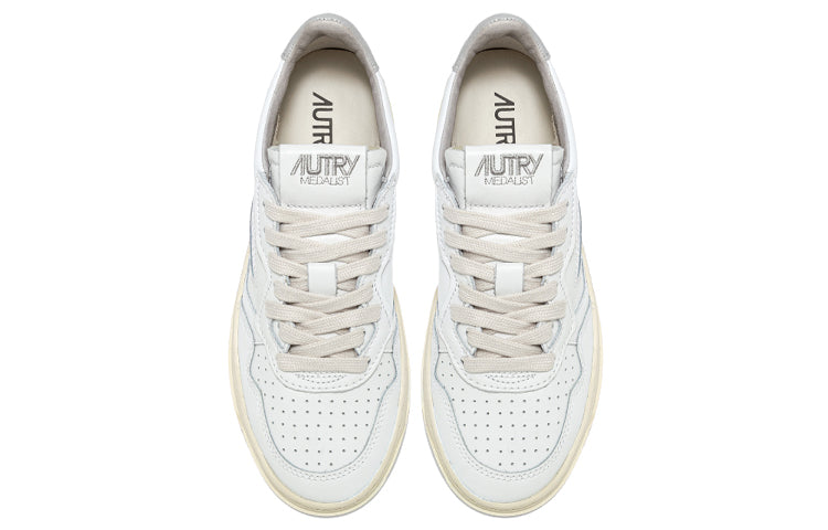(WMNS) Autry Medalist Leather Low 'White Grey' AULW-BB50