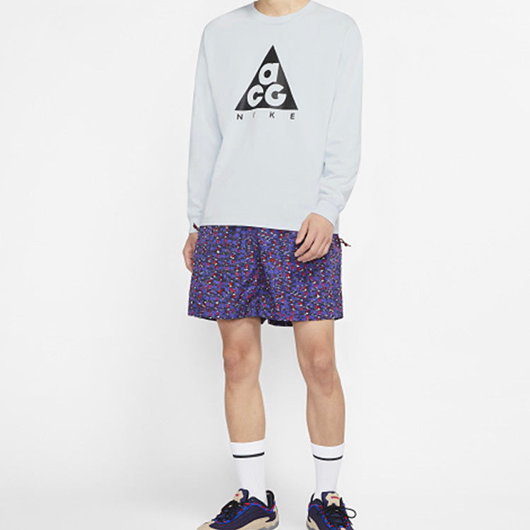 Nike ACG Retro Woven Printing Shorts Blue Red Bluered CT6333-010