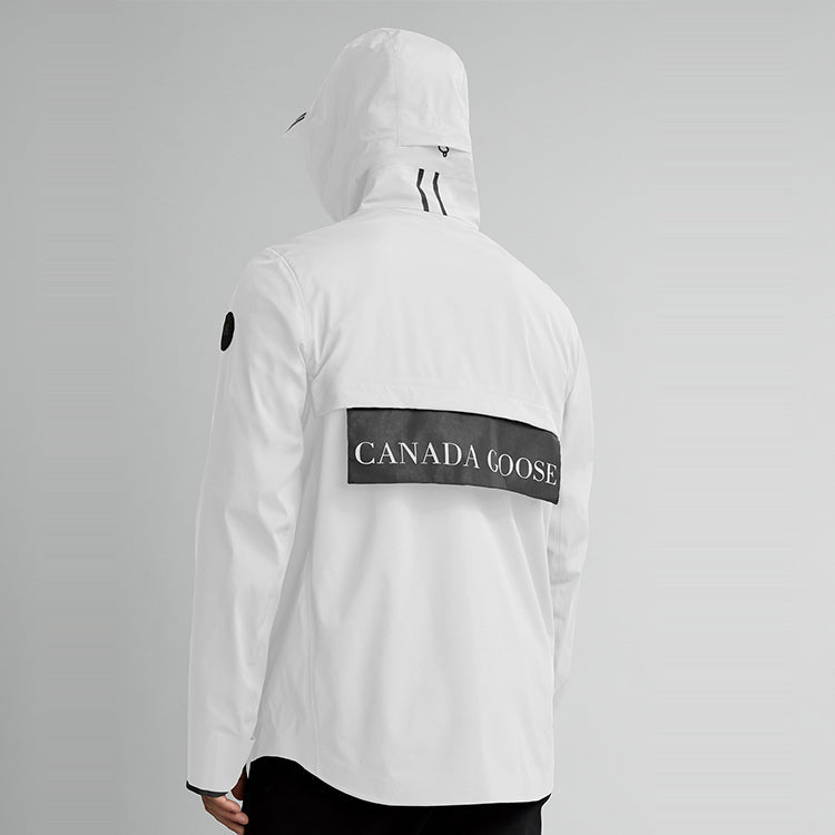 Canada Goose Meaford Black Hooded Jacket For Men Beichen White 5611MB-433