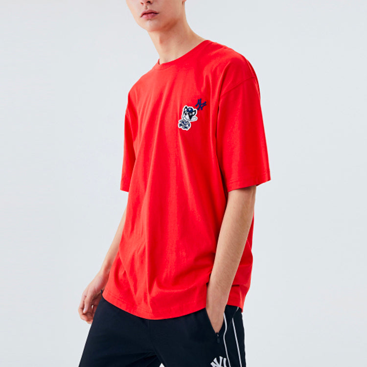 MLB Unisex New York Yankees Cartoon Series Printing Tee Red 31TSCM031-50R