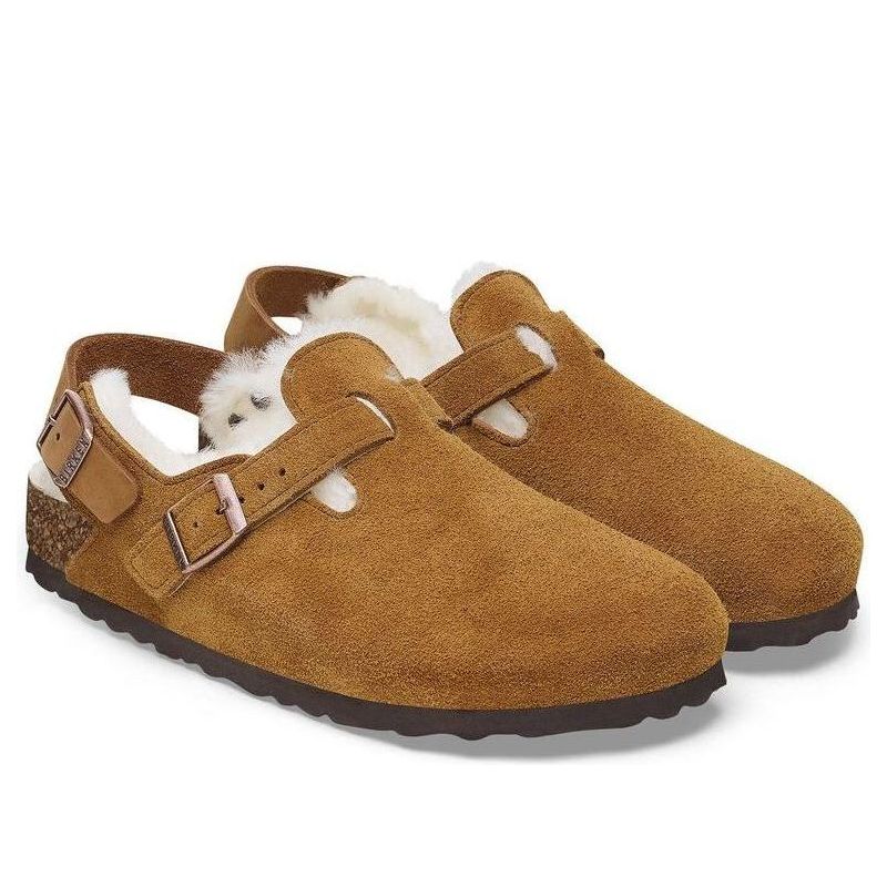 Birkenstock Tokio Inside Shearling Suede 'Regular Brown' 1028374