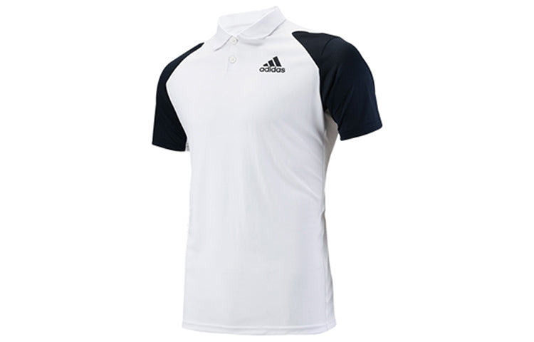 adidas Quick Dry Breathable Sports Short Sleeve Polo Shirt White H34705