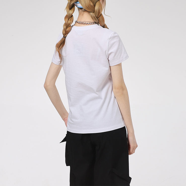 (WMNS) PUMA Logo Printing Round-neck White 532281-02