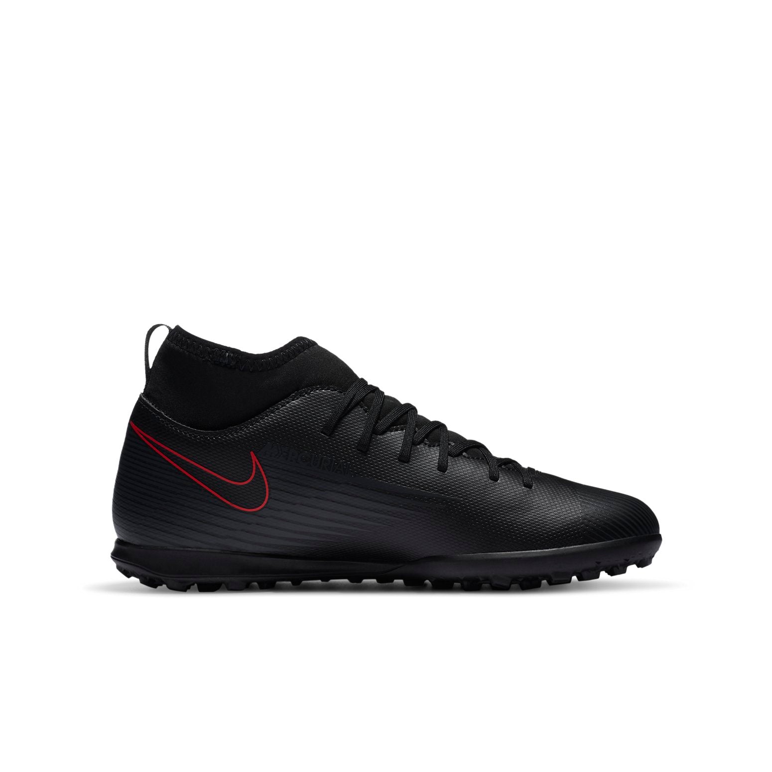 (GS) Nike Jr. Mercurial Superfly 7 Club TF Turf 'Black Red' AT8156-060