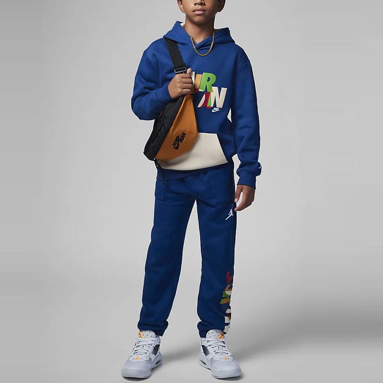 (GS) Air Jordan Messy Room Pullover Hoodie 'Blue' FB9279-486