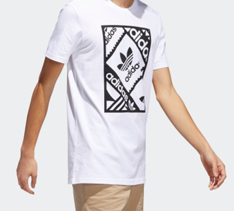 adidas originals StampTee Logo Printing Short Sleeve White CW2360