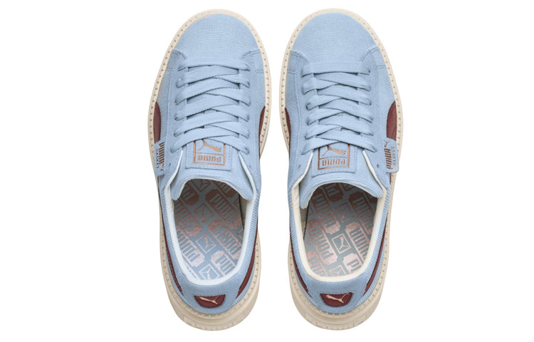 (WMNS) PUMA Platform Trace Corduroy Casual Shoes Blue 366977-03