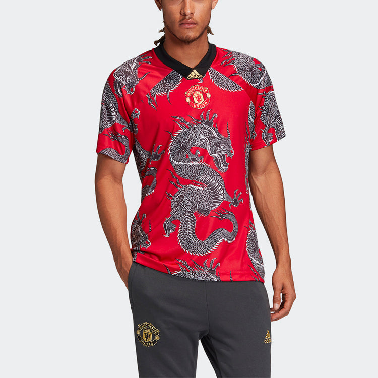 adidas CNY Manchester United Tee For Men Red FU1323