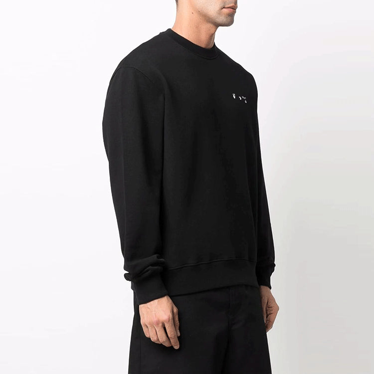 Men's Off-White Caravaggio Painting Round Neck Black OMBA057C99FLE0051001