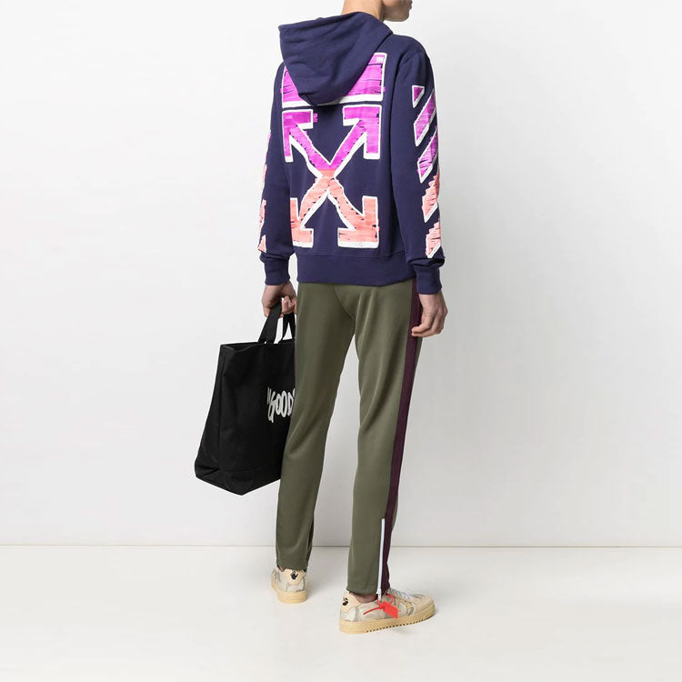 Men's Off-White SS21 Casual Zipper Ordinary Version Blue OMBE001R21FLE0024632