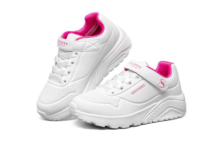 Skechers Uno Lite Running Shoes K White/Pink/Red 310451L-WHP