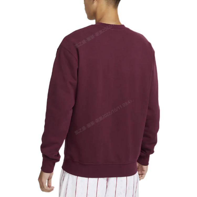 Air Jordan Solid Color Brand Pullover Hoodie Men's Cherry Red FB3910-680