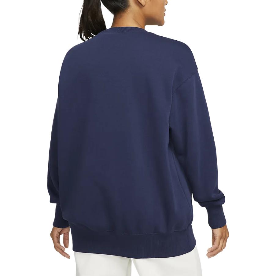 (WMNS) Nike Sportswear Oversized Crew-Neck Sweatshirt 'Midnight Navy' DZ4626-410