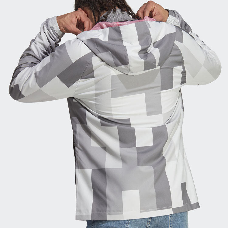 adidas Juventus Graphic Windbreaker Jacket 'Grey One' HS9800