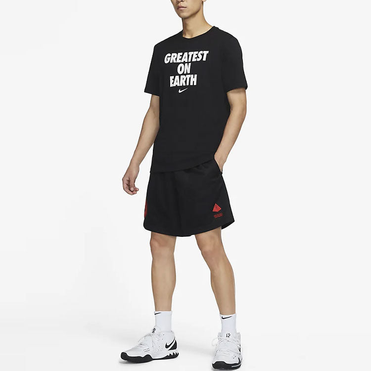 Nike Solid Color Drawstring Casual Sports Breathable Shorts Black DA6703-010