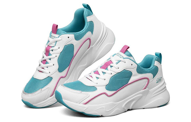 (WMNS) Skechers Bob's Bamina Low-Top White/Blue 117041-WBPK