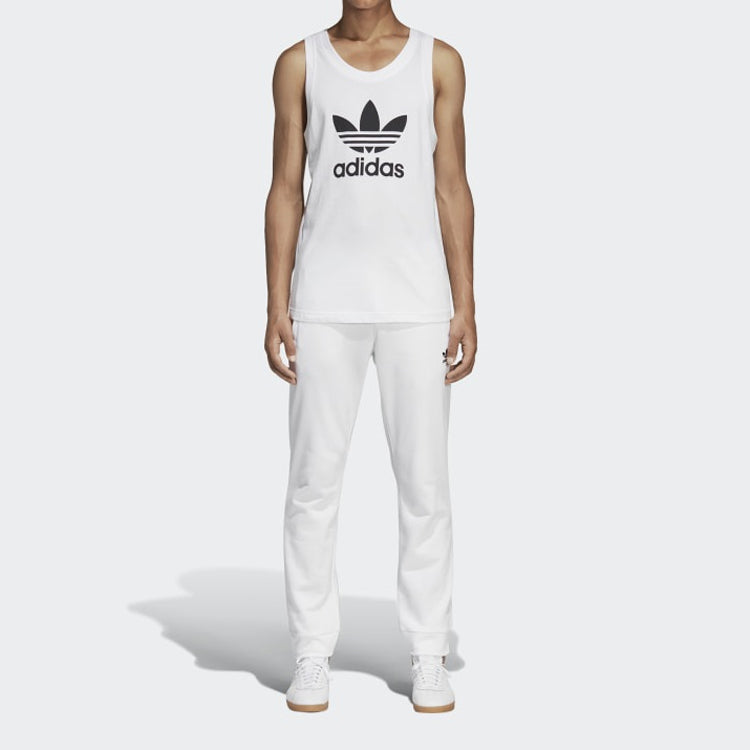 adidas originals Trefoil Logo Sleeve less Sport Vest Men's White DV1508